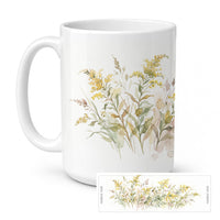 Goldenrod Ceramic Coffee Mug 15 oz Decorative Large C Handle Mug Cup for Tea, Cocoa Hot Chocolate