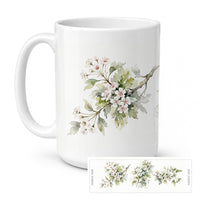 Hawthorns Ceramic Coffee Mug 15 oz Decorative Large C Handle Mug Cup for Tea, Cocoa Hot Chocolate