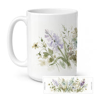 Hyacinths Ceramic Coffee Mug 15 oz Decorative Large C Handle Mug Cup for Tea, Cocoa Hot Chocolate