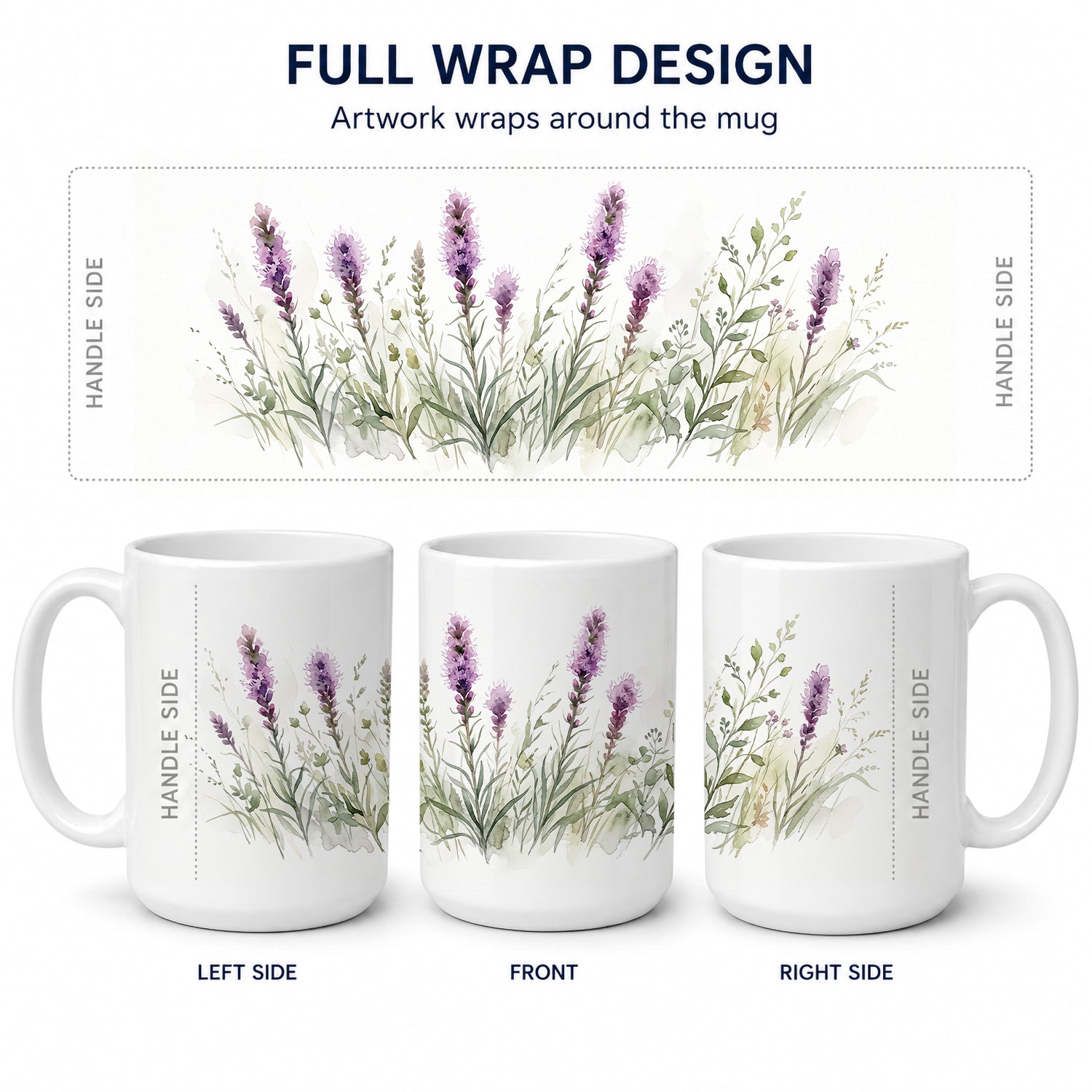 Liatris Ceramic Coffee Mug 15 oz Decorative Large C Handle Mug Cup for Tea, Cocoa Hot Chocolate