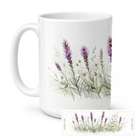 Liatris Ceramic Coffee Mug 15 oz Decorative Large C Handle Mug Cup for Tea, Cocoa Hot Chocolate
