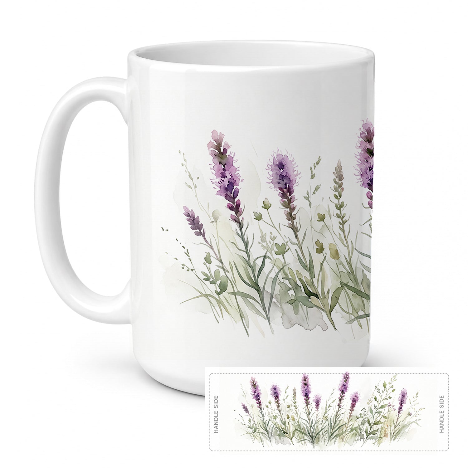 Liatris Ceramic Coffee Mug 15 oz Decorative Large C Handle Mug Cup for Tea, Cocoa Hot Chocolate