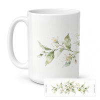 Orange Blossom Ceramic Coffee Mug 15 oz Decorative Large C Handle Mug Cup for Tea, Cocoa Hot Chocolate