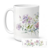 Phlox Ceramic Coffee Mug 15 oz Decorative Large C Handle Mug Cup for Tea, Cocoa Hot Chocolate