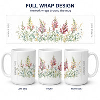 Snapdragon Ceramic Coffee Mug 15 oz Decorative Large C Handle Mug Cup for Tea, Cocoa Hot Chocolate