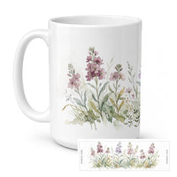 Stock, or Gillyflower Ceramic Coffee Mug 15 oz Decorative Large C Handle Mug Cup for Tea, Cocoa Hot Chocolate
