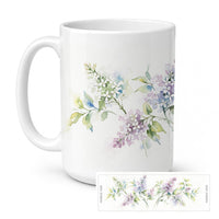 Syringa Ceramic Coffee Mug 15 oz Decorative Large C Handle Mug Cup for Tea, Cocoa Hot Chocolate