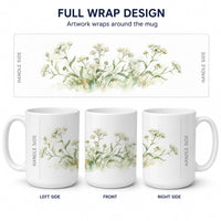 Yarrow Ceramic Coffee Mug 15 oz Decorative Large C Handle Mug Cup for Tea, Cocoa Hot Chocolate