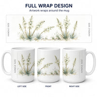Yucca Flower Ceramic Coffee Mug 15 oz Decorative Large C Handle Mug Cup for Tea, Cocoa Hot Chocolate