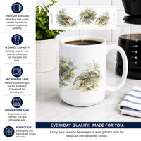 Bayou Crawfish Ceramic Coffee Mug 15 oz Decorative Large C Handle Mug Cup for Tea, Cocoa Hot Chocolate