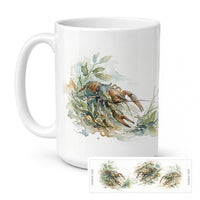 Bayou Crawfish Ceramic Coffee Mug 15 oz Decorative Large C Handle Mug Cup for Tea, Cocoa Hot Chocolate