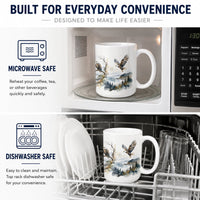 Soaring Eagles Ceramic Coffee Mug 15 oz Decorative Large C Handle Mug Cup for Tea, Cocoa Hot Chocolate
