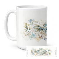 Coastal Flounder Ceramic Coffee Mug 15 oz Decorative Large C Handle Mug Cup for Tea, Cocoa Hot Chocolate