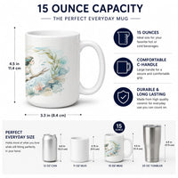 Ocean Mermaid Ceramic Coffee Mug 15 oz Decorative Large C Handle Mug Cup for Tea, Cocoa Hot Chocolate