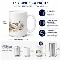 Desert Roadrunners Ceramic Coffee Mug 15 oz Decorative Large C Handle Mug Cup for Tea, Cocoa Hot Chocolate