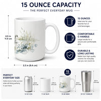 Graceful Swans Ceramic Coffee Mug 15 oz Decorative Large C Handle Mug Cup for Tea, Cocoa Hot Chocolate