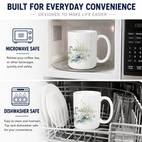Graceful Swans Ceramic Coffee Mug 15 oz Decorative Large C Handle Mug Cup for Tea, Cocoa Hot Chocolate
