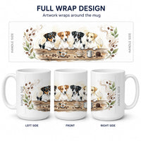 Jack Russell Terriers Morning Coffee Ceramic Coffee Mug 15 oz Decorative Large C Handle Mug Cup for Tea, Cocoa Hot Chocolate
