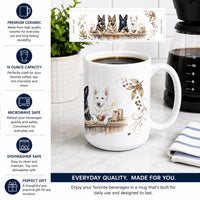 German Shepherds Morning Coffee Ceramic Coffee Mug 15 oz Decorative Large C Handle Mug Cup for Tea, Cocoa Hot Chocolate