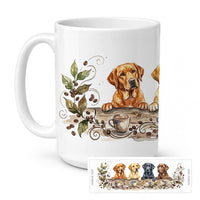 Labrador Retrievers Morning Coffee Ceramic Coffee Mug 15 oz Decorative Large C Handle Mug Cup for Tea, Cocoa Hot Chocolate