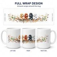Poodles Morning Coffee Ceramic Coffee Mug 15 oz Decorative Large C Handle Mug Cup for Tea, Cocoa Hot Chocolate
