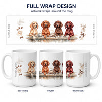 Redbone Coonhounds Morning Coffee Ceramic Coffee Mug 15 oz Decorative Large C Handle Mug Cup for Tea, Cocoa Hot Chocolate