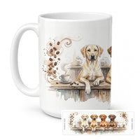Rhodesian Ridgebacks Morning Coffee Ceramic Coffee Mug 15 oz Decorative Large C Handle Mug Cup for Tea, Cocoa Hot Chocolate