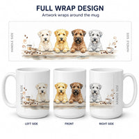 Soft Coated Wheaten Terriers Morning Coffee Ceramic Coffee Mug 15 oz Decorative Large C Handle Mug Cup for Tea, Cocoa Hot Chocolate