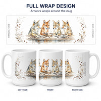 Coyotes Morning Coffee Ceramic Coffee Mug 15 oz Decorative Large C Handle Mug Cup for Tea, Cocoa Hot Chocolate