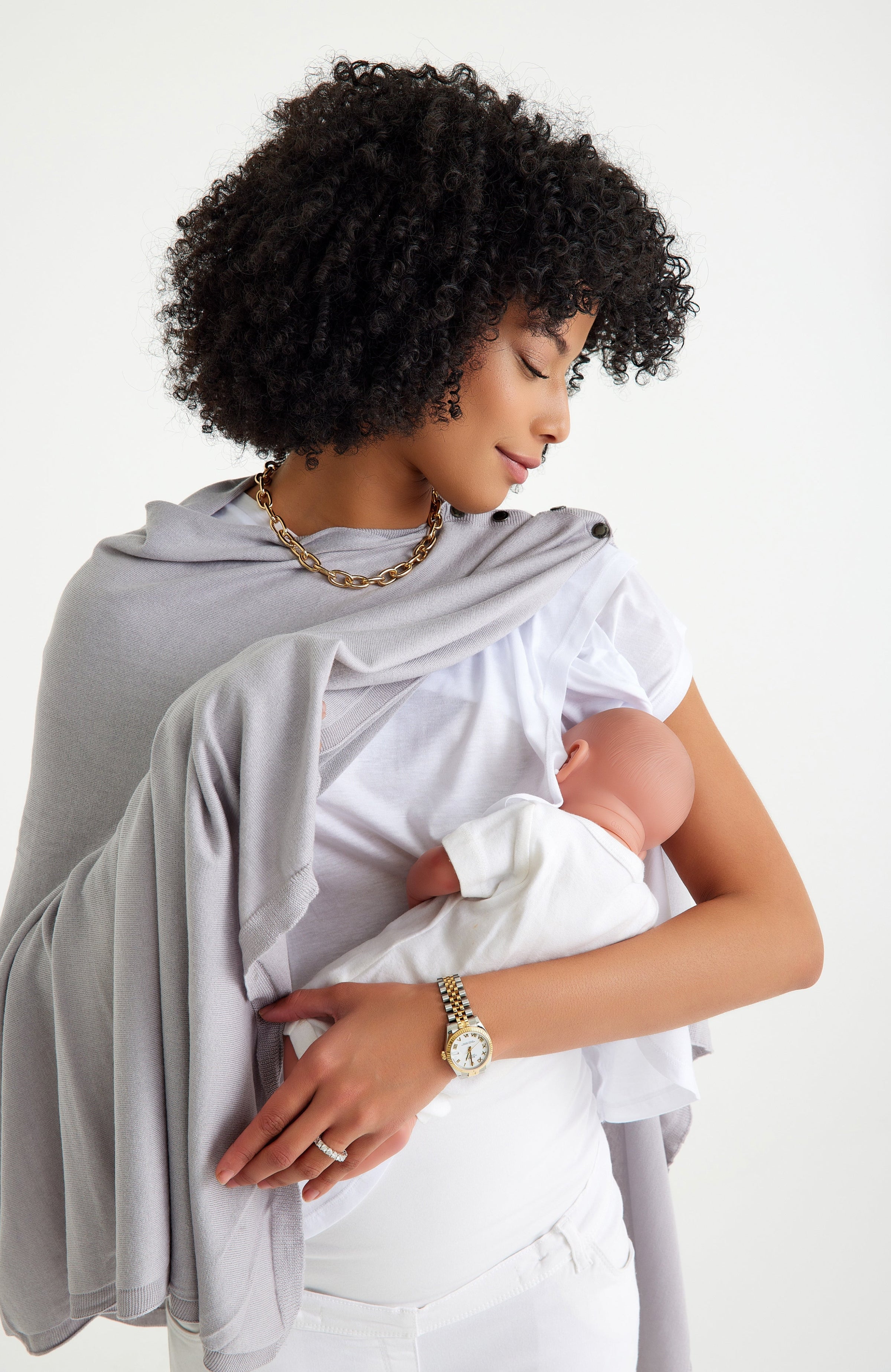 4 in 1 Multipurpose Knitwear as Maternity/Nursing Shawl