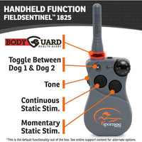 SportDOG Brand FieldSentinel 1825 Remote Trainer with BodyGuard Alerts - 1 Mile Range, Expandable to 2 Dogs