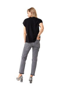 Handy Crossover Short Sleeve Cotton Maternity/Nursing Top - BIG FRENCHIES