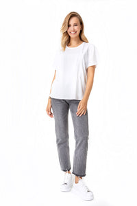Zip Up Maternity/Nursing T-Shirt