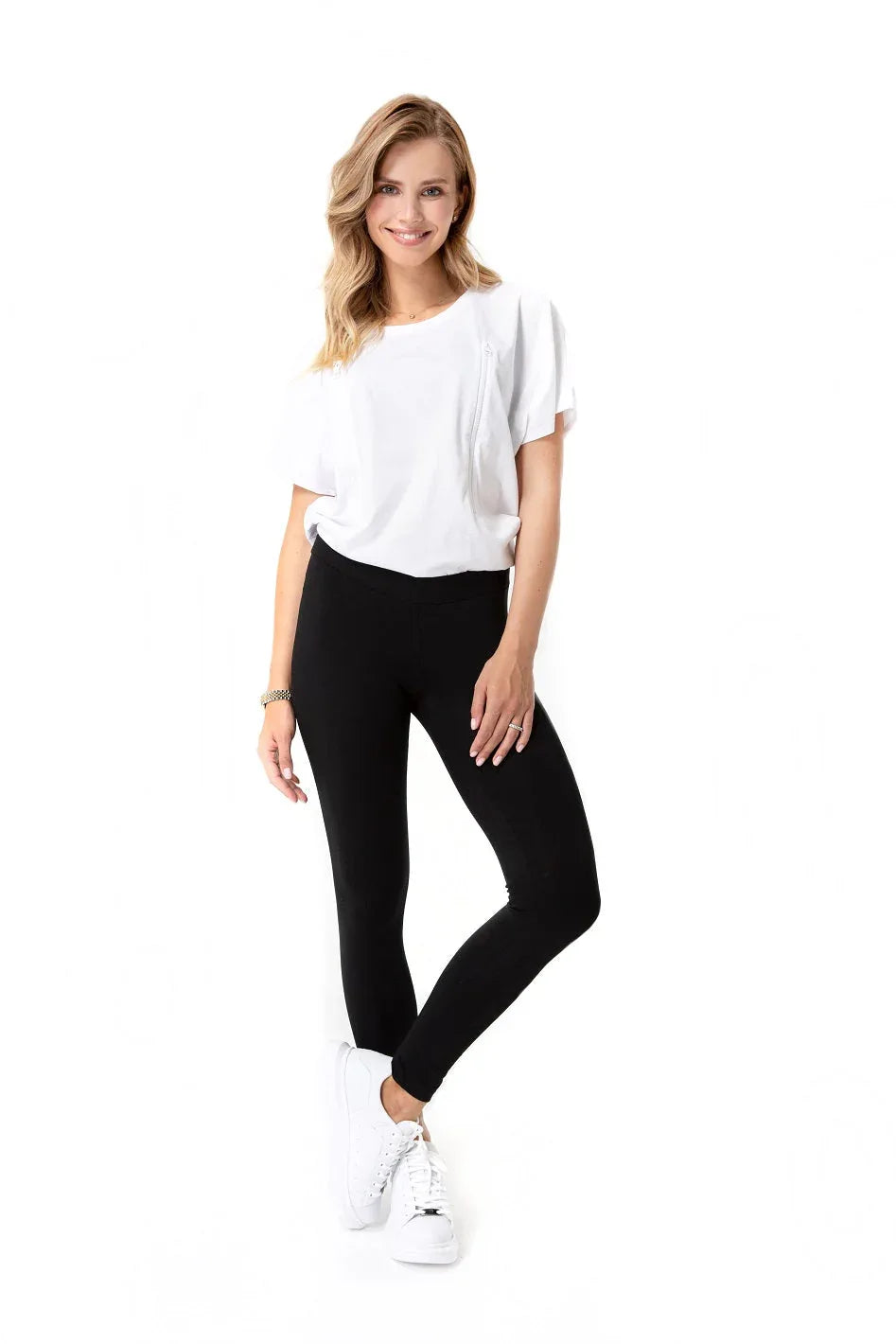 Easy Bottom Foldover Waistband Maternity Leggings - BIG FRENCHIES