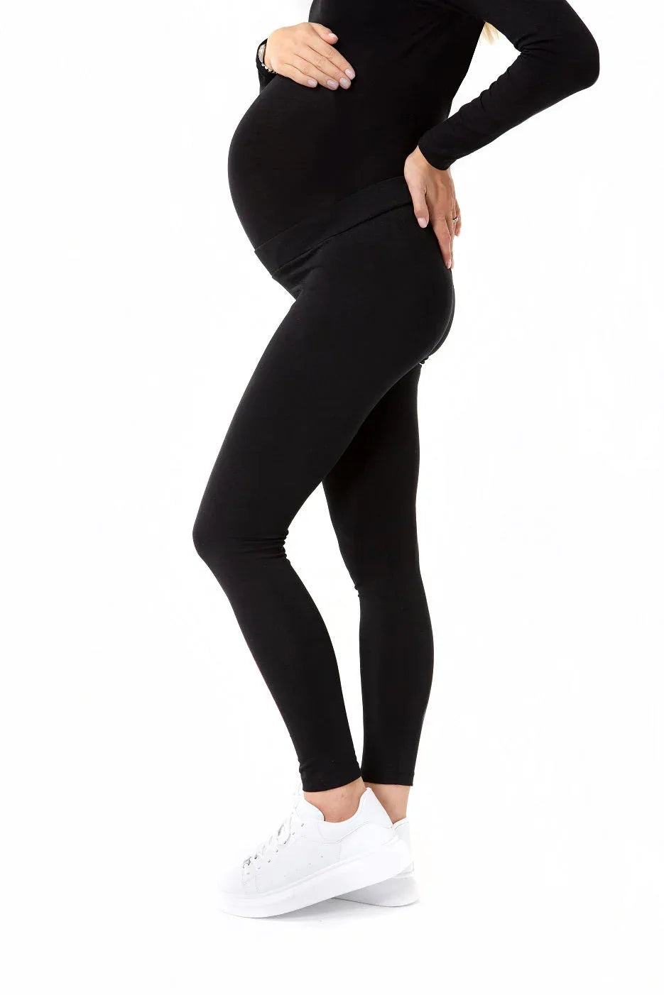 Easy Bottom Foldover Waistband Maternity Leggings - BIG FRENCHIES