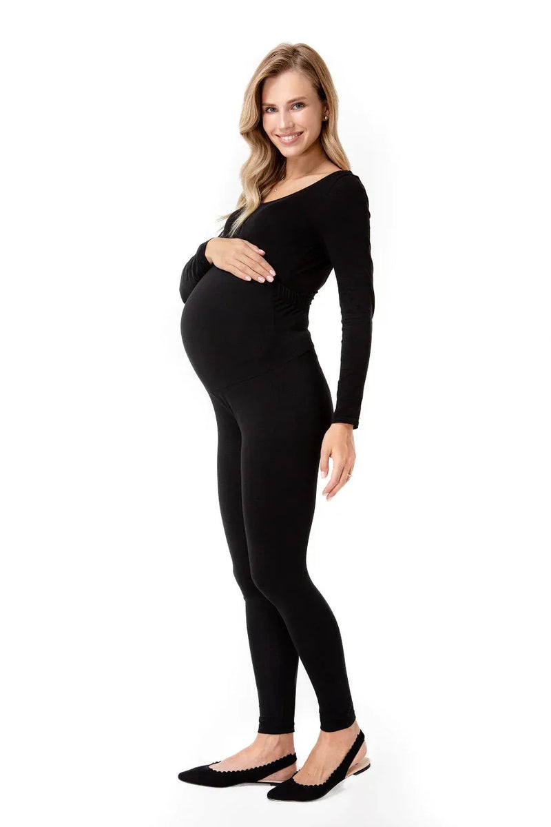 Easy Bottom Foldover Waistband Maternity Leggings - BIG FRENCHIES