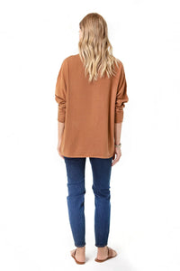 Let Loose Crossover Long Sleeve Maternity/Nursing Knit Top - BIG FRENCHIES