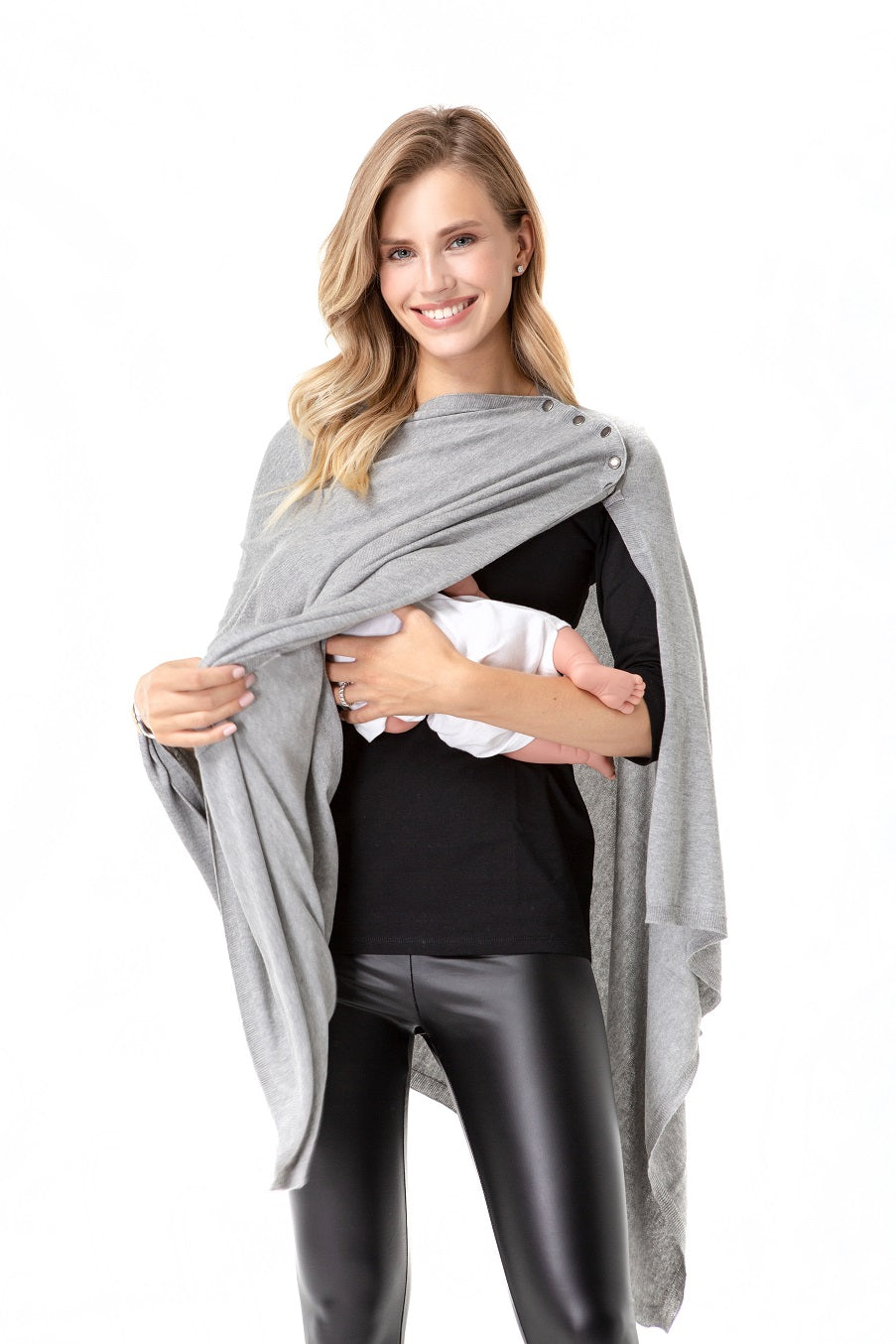 4 in 1 Multipurpose Knitwear as Maternity/Nursing Shawl