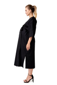 Amaterasu Tie Belt Maternity/Nursing Wrap Midi Dress