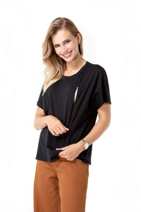 Zip Up Maternity/Nursing T-Shirt