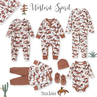 Cowboy Western Spirit Baby Boy Bamboo Zipper Romper - BIG FRENCHIES