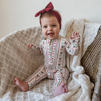 Candy Cane Lane Bamboo Christmas Pajamas - Zippy - BIG FRENCHIES