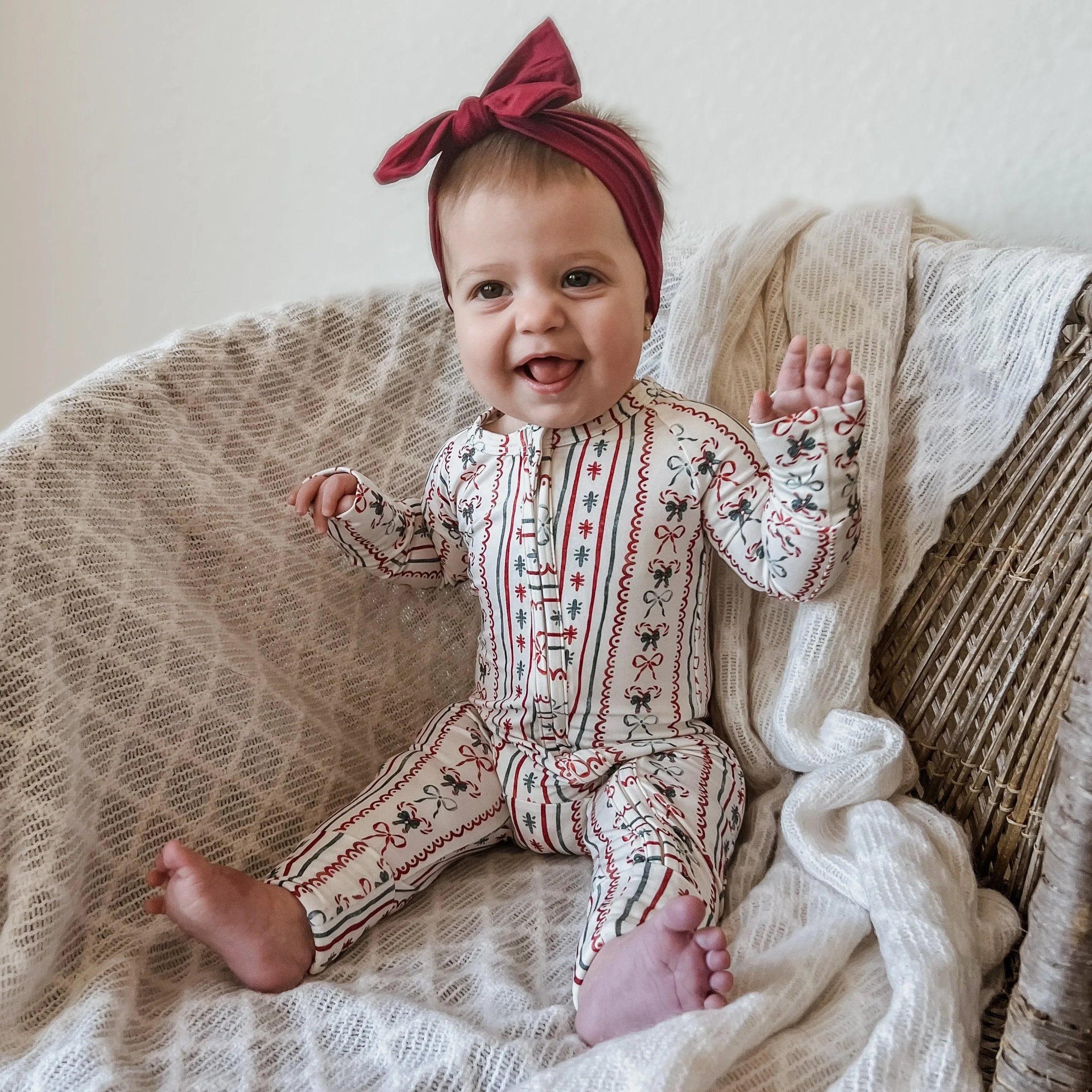 Candy Cane Lane Bamboo Christmas Pajamas - Zippy - BIG FRENCHIES