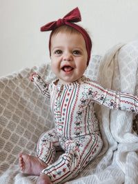 Candy Cane Lane Bamboo Christmas Pajamas - Zippy - BIG FRENCHIES