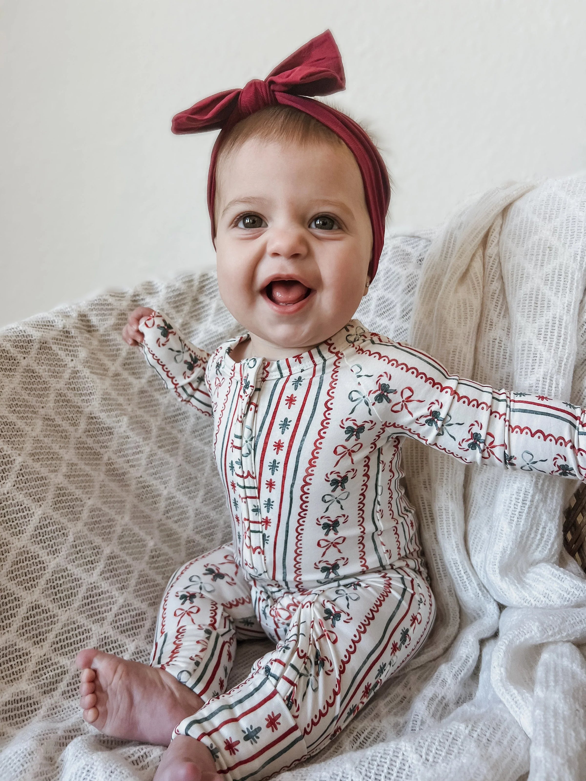 Candy Cane Lane Bamboo Christmas Pajamas - Zippy - BIG FRENCHIES