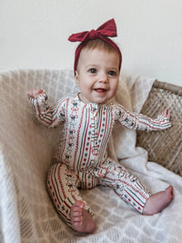 Candy Cane Lane Bamboo Christmas Pajamas - Zippy - BIG FRENCHIES