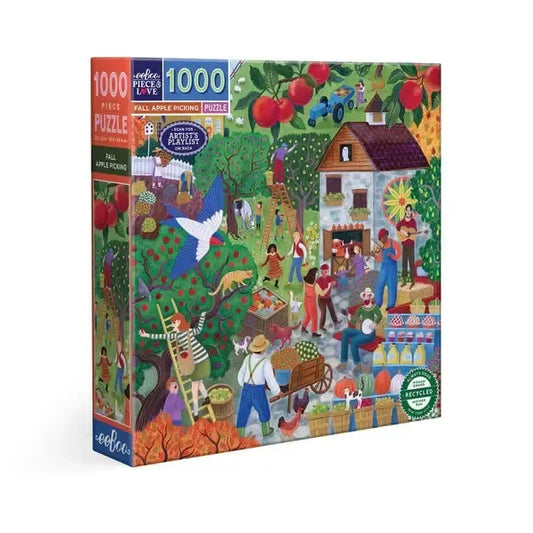 Fall Apple Picking 1000 Piece Jigsaw Puzzle eeBoo - BIG FRENCHIES