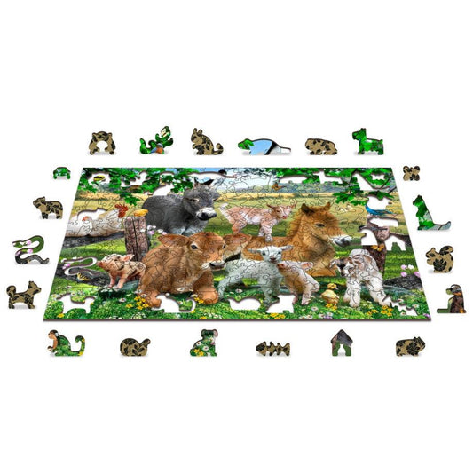 Farm Kindergarten 300 Piece Wood Jigsaw Puzzle Wooden City