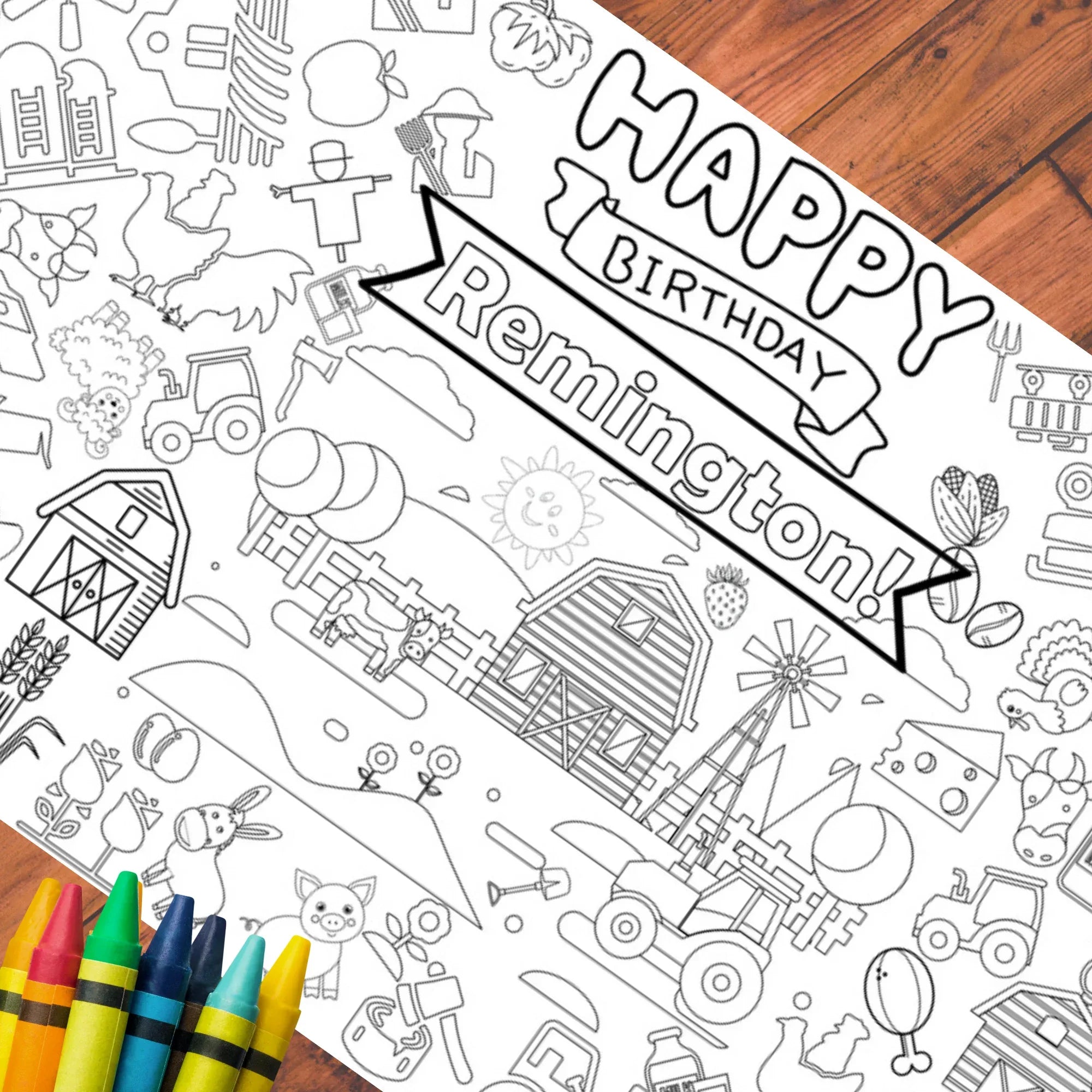 Farm Coloring Tablecloth - BIG FRENCHIES