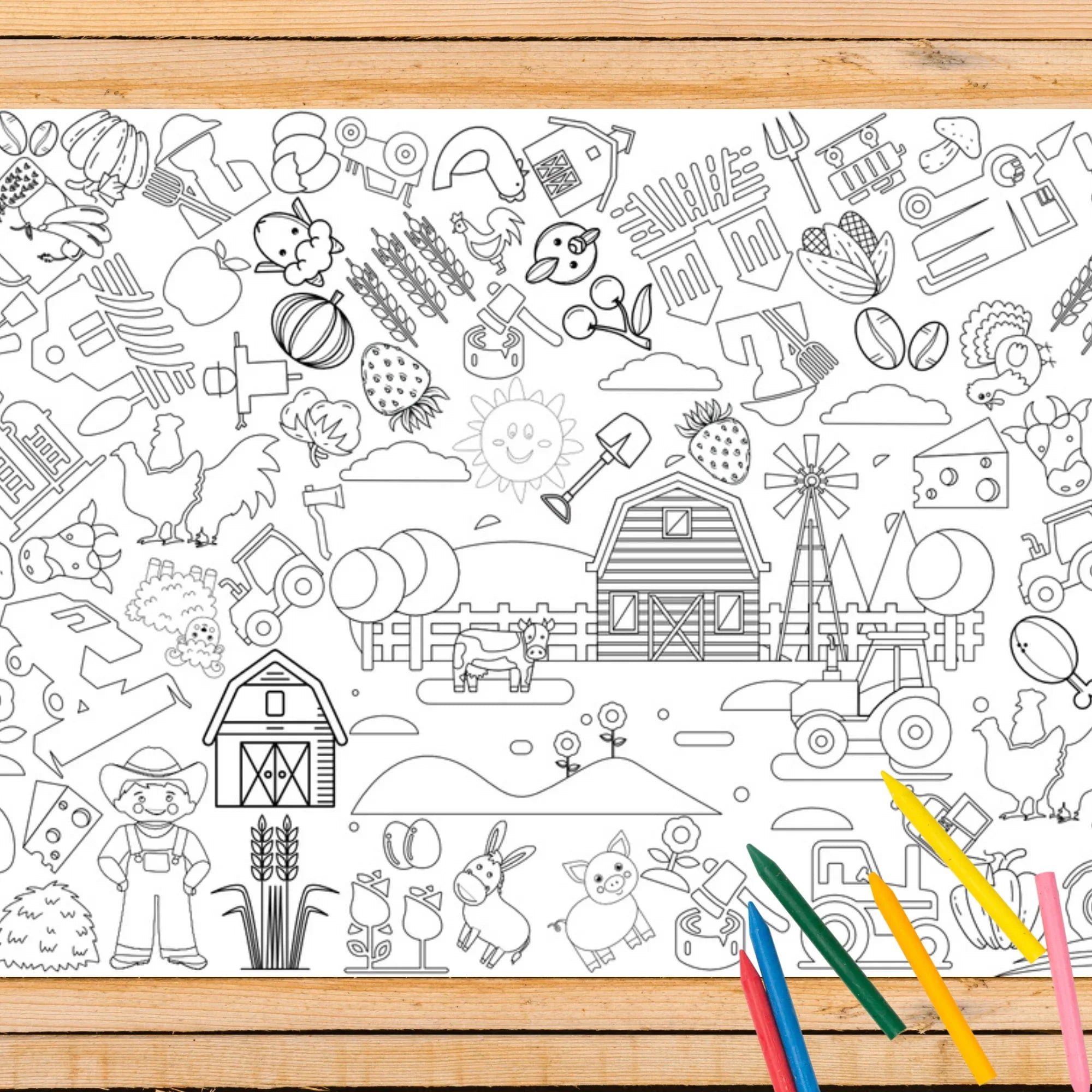 Farm Coloring Tablecloth - BIG FRENCHIES